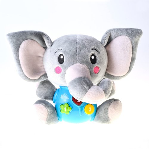 PowerTRC Plush Elephant Music Baby Toys 0-6 Months 6-12 Months Light Up Infant Toys 0-3 Months Elephant Toys Stuffed Animals for Girls New Born Baby Toys Boys & Girls Toddlers Musical Toys