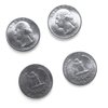 Canailles 2-Pack Double-Sided Quarters, 1 Double-Sided Heads Coin and 1 Double-Sided Tails Coin, Cool Novelty Quarter for Magic Tricks or Pranks