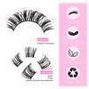 Individual Lashes Extensions Natural Look Cluster Lashes Wispy DIY Open Eyes False Eyelashes 80pcs D Curl Lashes Strips for Self Application at Home, 10 Pairs