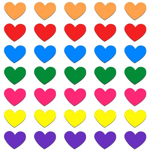 STARUBY 35 PCS Fridge Magnet Heart Refrigerator Magnets Functional Classroom Magnets Sets Colorful Refrigerator Magnets for Whiteboard, Map, Home Decoration, Arts Crafts, Office Organizing