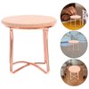 JOINPAYA Mini Dollhouse End Table: Miniture Wooden Home Furniture Round Side Tea Table Model for Living Room Bedroom Scene Decoration
