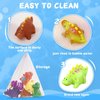 Color Changing No Hole Bath Toys for Kids Toddlers, Dinosaur Kids Bath Toys with Drying Bag, BPA-Free, Bath Toys for Kids Ages 1-3 4-8, Christmas Stocking Stuffers Toddler Bath Toys 2-4 Bathtub Toys