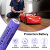 14500 Rechargeable Battery 3.7Volt Li-ion Batteries Button Top 2500mAh Large Capacity for Headlamp Flashlight (4 Pack)