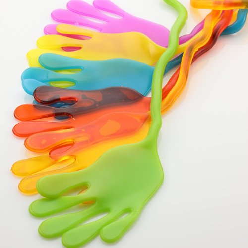 Entervending Sticky Hands for Kids - 6 Pcs Jumbo Slappy Hands - Stretchy Toys - Giant Sticky Hand - Sensory Toys - Party Favors