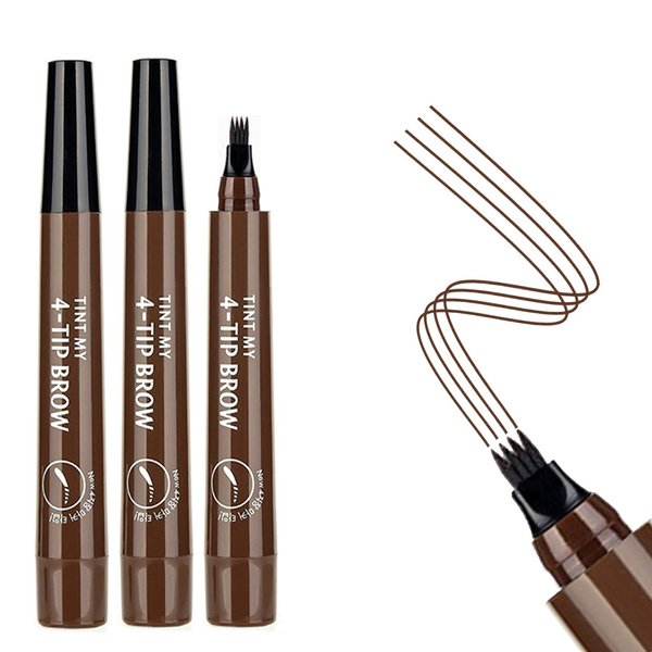 AWCCXMYM 3PCS Dark Brown Eyebrow Pencil Eyebrow Pen - Waterproof Microblading Eyebrow Pen,Long Lasting,Easily Create Natural Eyebrow Makeup
