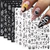 10 Sheets Gothic Nail Stickers 3D Self-Adhesive Nail Decals Art Design Holographic Stars Moon Snake Nail Art Sticker Decoration for Women Manicure Tips Acrylic Nails DIY Nails Art Supplies