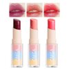 Blopuivo Glitter Lip Gloss Mermaid Lipstick, 3 Colors Moisturizing Lip Balm Glitter PH Lip Glaze