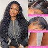 YACHEP 28 Inch Water Wave 13x6 Lace Front Wigs Human Hair Pre Plucked with Baby Hair 180 Density Curly HD Transparent Lace Frontal Wigs Wet and Wavy Human Hair Wig for Women