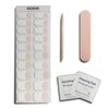 Gallasy 20pcs Semi Gel Nail Stickers, Semi Cured UV Gel Nail Strips, French Tip Nail Stickers with Manicure Tools Kit