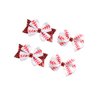 Baseball Hair Clips Bow Sports Bow Hair Barrettes Clips Girls Baseball Bow Hair Pin BBG65 (B4-Set 4 Pcs)