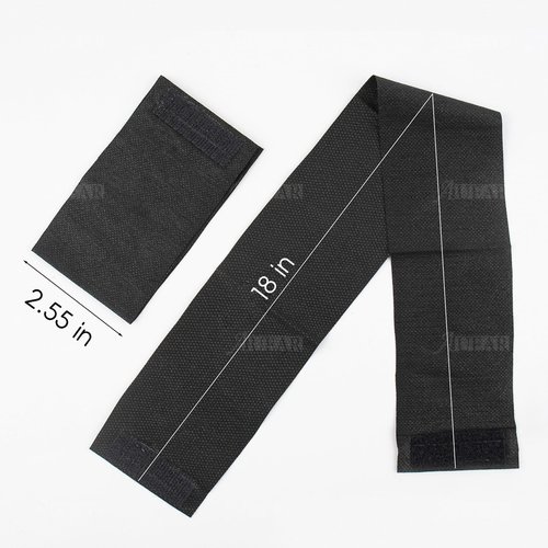 AUEAR, 100 Pack Disposable Spa Facial Headband Elastic Headband Wrap Non-Woven Skincare Head Bands Hair Band with Convenient Closure for Women Girls (Black)
