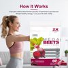 Beauty 4 Ever - Mega Beets Chews - Grape Seed Extract & Non-GMO Beet Energy Chews - Pomegranate Berry Flavor - 60 Count