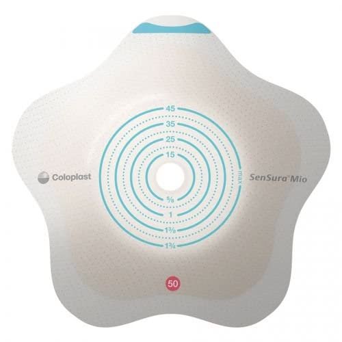 SenSura Mio Convex Flip Trim to Fit Ostomy Barrier Elastic Adhesive 50 mm Flange 5 per Box 18510