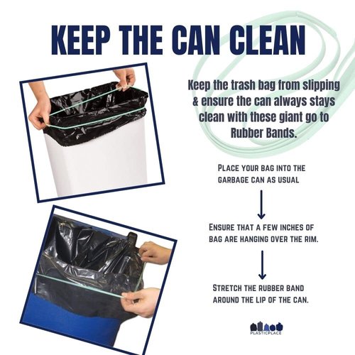 Plasticplace 26" Rubber Bands for 64-65 Gallon Trash Cans, 5 Count (Pack of 1)