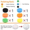Car Headlight Restoration Kit, 3 Inch Car Polishing Sanding Discs with 1/4 Inch Shank Backing, Scouring Pads, Buffing Sponge, Soft Interface, Woolen Buffer, 41PCS