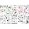 10 Sheets Spring Flower Nail Art Stickers Decals Self-Adhesive Pegatinas para Uñas Black White Floral Rose Leaf Design Manicure Tips Nail Decoration for Women Girls