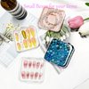 12 Pcs Press on Nail Storage Box with 60 Pcs Adhesive Double Sided Tape Acrylic Fake Nail Display Box Artificial False Nail Box Organizer Nail Case Nail Packaging Box for Nail Art Home Salon Use