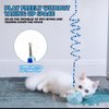 Audoloku 3 Pcs Cat Spring Toys with Self Adhesive Suction Cup Door Ceiling Hanging Cat Toy Interactive Kitten Coil Toys for Indoor Cat Ball Toys with Bell, Foldable Plush Rope Tail Cat Teaser Toy