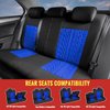 AUTOYOUTH Car Seat Covers Full Set, Front Bucket Seat Covers with Split Bench Back Seat Covers for Cars for Women Full Set Seat Protectors - 9pcs,Blue…