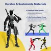 Outgoto Pre-Assembly 3D Printed 5.54'' Dummy13 Action Figure, Multi-Jointed Tian13, Articulated T13 Desktop Decoration,12 in 1 Accessories, Best Birthday Festival Gift (Black Mix Green)