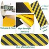 ZUEXT 2 Pack 9" x 33" Skateboard Grip Tape Sheets, Bubble Free Waterproof Black and Yellow Stripes Scooter Griptape, Sandpaper for Rollerboard Stairs Pedal Pistol Wheelchair Steps(84x23cm)