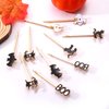 HZEYN 12 Pack Hallowen Hair Clips Spooky Ghost Spider Bat Devil Tree Bobby Pins Hair Accessories Costume Jewelry for Women Halloween Party Supplies (BOO Devil Tree)