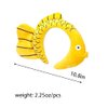 ZHOUMEIWENSP Funny Yellow Fish Stylish Plush Face Wash Makeup Elastic Hair Band Headband Party Hairband for Women (Yellow Fish)