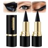 Go Ho Black Gel Eyeliner Stick,Natural Black Eyeliner Cream for Women,Waterproof Eye Black Cat Smokey Eyeshadow Stick Crayon,Goth Halloween Makeup,delineador de ojos contra el agua