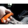 OUTDOOR EDGE RazorPro Double Blade Folding Hunting Knife - Field Butcher Knife with Replaceable RazorSafe & Gutting Blades, Orange Non-Slip Handle, Camo Holster, & 6 Blades. Must-Have Hunting Gear