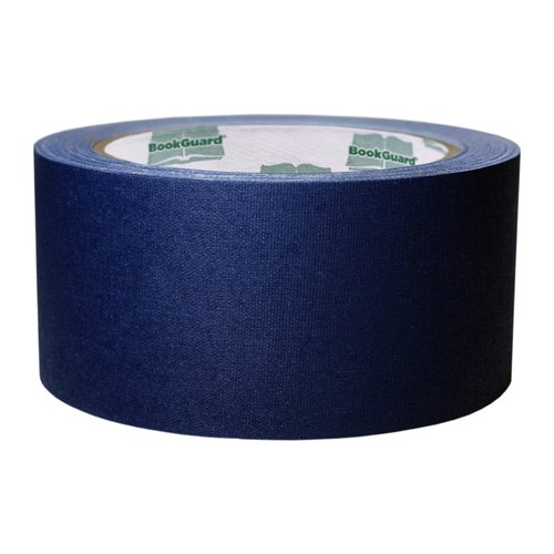 BookGuard 2 Inch Book Repair Tape, Premium Book Binding Tape for Book Repairs, Ideal Addition for Library Supplies - 15 Yard Roll, Navy Blue Cloth Tape