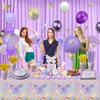 XJLANTTE Butterfly Birthday Decorations - 166 Pcs Purple Butterfly Party Decorations Butterfly Plates, Napkins, Cups, Tablecloth and Straws for Butterfly Birthday Party Supplies, Serve 20