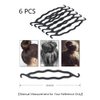 6PCS Black Plastic Double Hooks Hair Bun Maker Hair Holders Hair Twist Shaper Styling Tool DIY Hair Accessories for Women