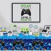 PHOGARY 3 Pack Video Game Tablecloth Blue Video Game Table Cover Geek Theme Birthday Party Decorations Supplies for Kids Player, 108 x 54 Inches