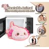 Cuckool Pink Axolotl Stuffed Animals, Microwavable Stuffed Animals Heating Pad for Cramps, Pain Stress Relief, Heatable & Coolable Lavender Scented Plush Toys for Anxiety, Women & Kids Bedtime