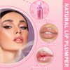QIUFSSE Korean Clear Lip Oil Gloss for Women,Ultra-Hydrating Lip Glow Oil with Chili Extract，Nourishing Lip Oil Tinted,Lip Plumping Booster,Fuller Lips Instantly - 02 Baby Pink