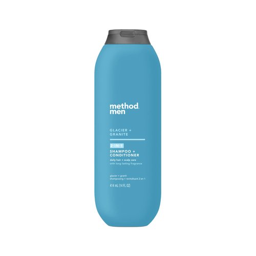 Method Men 2 in 1 Shampoo and Conditioner, Glacier + Granite, 14 oz