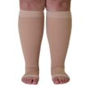 Mojo Compression Socks Knee Hi Open Toe 3XL Beige: Plus Size 20-30mmHg for Lymphatic & Circulatory Issues - Designed for Varicose Veins, Swelling, & Venous Insufficiency – A211BE6-1 Pair