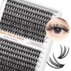 XIUSUZAKI Lash Clusters D Curl DIY Eyelash Clusters 30D+40D 280pcs Cluster Lashes 10-16mm Cluster Eyelash Extensions Individual Lashes Wispy Soft Lash Extensions At Home(30D+40D 0.07D,10-16mm Mixed)