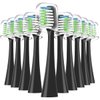 Sonic Replacement Toothbrush Heads Compatible with Waterpik Complete Care 9.0 (CC-01), 5.0 (WP-862) Electric Toothbrush, Soft Bristle, 10 Count (Black)