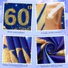 60th Birthday Decorations for Men Women Navy Blue and Gold 60th Birthday Yard Banner and 18 PCS 60th Birthday Balloons Birthday Party Supplies for Anniversary Birthday Party Indoor Outdoor Yard Decor