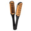 Hair Brush, Clamp Hair Brushes Spring Elasticity Hair Straightener Brush Softness Beard Breathability Double Sided Flat Brush Hair Straightening Comb Hairdressing Tool for Home and Travel