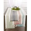 DII Everyday Collection Fringed Stripe Tabletop, Table Runner, 14x72, Black