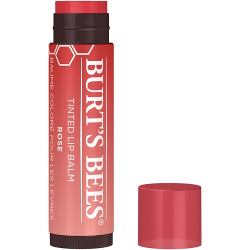 Burt's Bees Lip Tint Balm Stocking Stuffers, Christmas Gifts with Long Lasting 2 in 1 Duo Tinted Balm Formula, Color Infused with Deeply Hydrating Shea Butter for a Natural Looking Buildable Finish, Petal Rose (2-Pack)