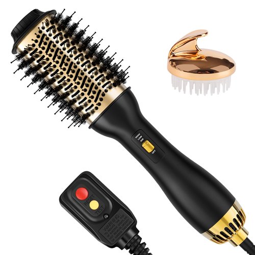 Yucafy 4-in-1 Hot Air Brush with Oval Barrel - Salon-Grade Styling Tool for All Hair Types