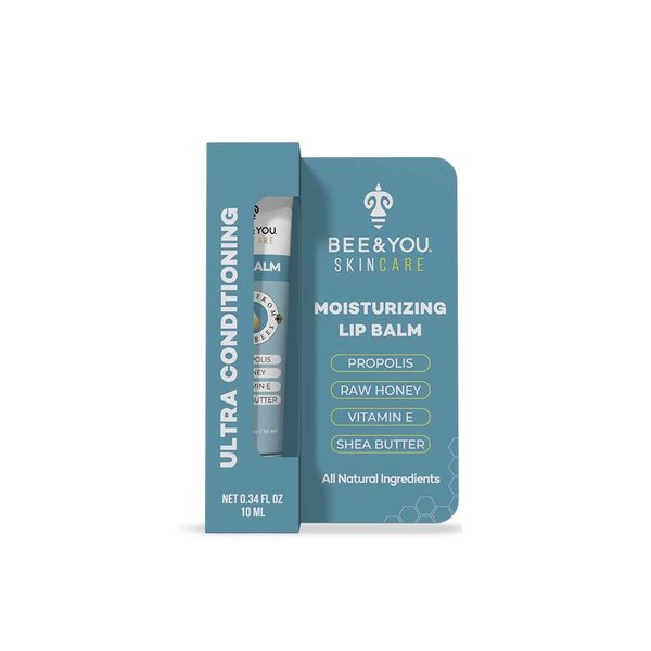 Bee and You Ultra Conditioning, 100% Natural, Moisturizing Lip Balm, Chapstick, Chapped Lips Treatment Severe, Beeswax, Propolis Extract, Raw Honey, Vitamin E, Shea Butter, 10ML