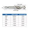 APRW Stubby Drill Bit Set for Metal,6 pcs 1/4" Hex Shank M2 HSS for Quick Change,Short Drill Bits for Right Angle Adapter and Tight Spaces,Metal Drill Bits for Metal, Wood, Plastic, etc.