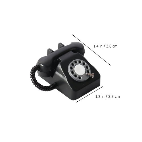 LUOZZY Miniature Telephone Vintage Mini Phone Rotary Phone Toy Dollhouse Accessories Desk Telephone Home Desk Decoration