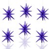 6 Pcs Purple Star Foil Balloons One-Piece 14-Pointed Star Balloons 4D Starburst Cone Mylar Balloons 22inch Christmas Birthday Wedding Wedding Anniversary Party Supplies(Purple)