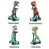 DINOBROS Dinosaur Scooter Toys Pull Back Cars Mini Finger Kick Scooters Boy Toy Age 3 4 5 6, Dino Gift Sets for Kids 4-Pack