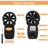 Holdpeak 866A Anemometer HVAC, Pro CFM Air Flow Meter for Wind Speed Temp Humidity Dew Point Airflow Measuring Device, Handheld Wind Gauge Meter with USB